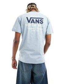 バンズ Vans holder classic back print t-shirt in dusty blue メンズ