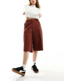 エイソス ASOS DESIGN longline short in brown レディース