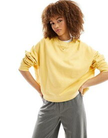 エイソス ASOS DESIGN oversized sweat with raglan detail in yellow レディース