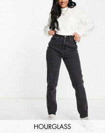 エイソス ASOS DESIGN Hourglass slim mom jeans in washed black レディース