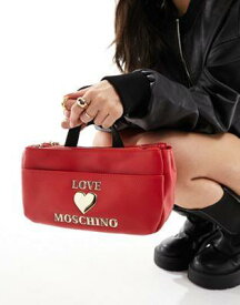 ラブモスキーノ Love Moschino top handle tote bag in off red レディース
