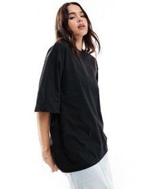 Object oversized t-shirt in black レディース