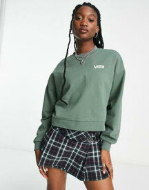 バンズ Vans Drop V sweatshirt in green Exclusive at ASOS レディース