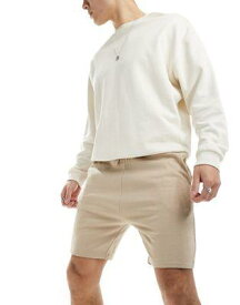 エイソス ASOS DESIGN skinny shorts in beige メンズ