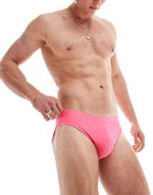 エイソス ASOS DESIGN swim briefs in pink メンズ