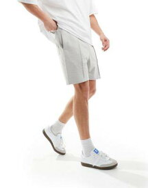 エイソス ASOS DESIGN slim pique shorts in grey メンズ