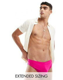 エイソス ASOS DESIGN swim briefs in pink メンズ