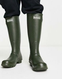 バブアー Barbour Bede wellington boots in olive メンズ