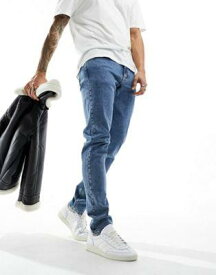 カルバンクライン Calvin Klein Jeans slim taper jeans in light wash メンズ