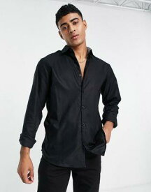 Selected Homme slim fit easy iron smart shirt in black メンズ