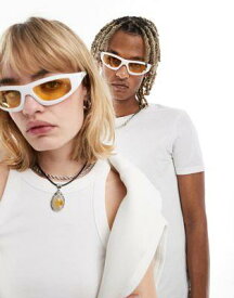 バンズ Vans felix sunglasses in white with tan lense ユニセックス