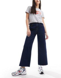 エイソス ASOS DESIGN cropped wide leg jean in rinse wash レディース