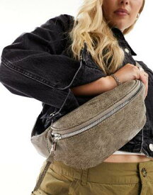 ASOS Curve エイソス ASOS DESIGN Curve bum bag in washed grey レディース