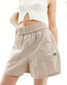 バブアー Barbour International linen shorts in stone レディース