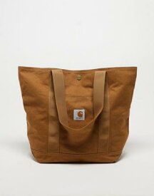 カーハート Carhartt WIP canvas tote bag in brown ユニセックス