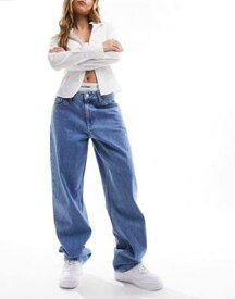 カルバンクライン Calvin Klein Jeans 90s straight leg jeans in light wash レディース