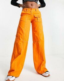 Collusion コリュージョン COLLUSION seam detail cargo trouser in orange レディース