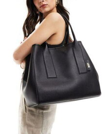 ディーケーエヌワイ DKNY Grayson tote bag with monogram logo pouch in black レディース