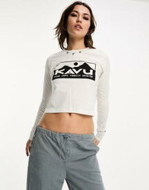 KAVU カブー Kavu francis cropped t-shirt in white レディース