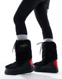 ラブモスキーノ Love Moschino tall boots in black レディース