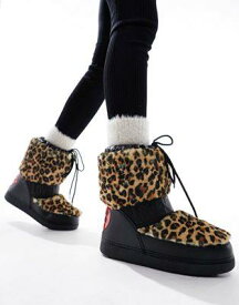 ラブモスキーノ Love Moschino padded boots in multi レディース