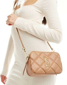 メデン Steve Madden Bmarvis quilted cross body bag in tan レディース