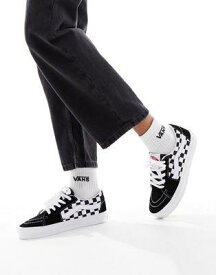 バンズ Vans SK8-Low trainers in black checkerboard レディース