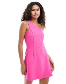 フレンチコネクション French Connection structured one shoulder dress in pink レディース