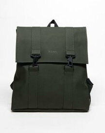 レインズ Rains MSN unisex waterproof backpack in green ユニセックス