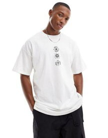 エイソス ASOS DESIGN oversized t-shirt in white with celestial chest print メンズ
