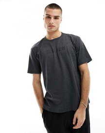 カルバンクライン Calvin Klein intense power lounge t shirt in charcoal grey メンズ