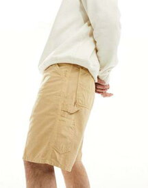 カーハート Carhartt WIP single knee shorts in brown メンズ