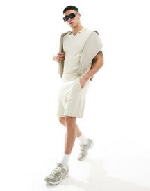 Selected Homme co-ord knitted short in beige メンズ