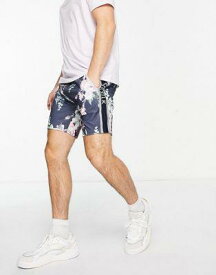 SikSilk Siksilk co-ord shorts in blue floral メンズ
