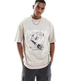Sixth June freedom graphic t-shirt in beige メンズ