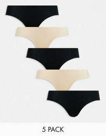 Cotton:On Cotton On invisble bikini brief 5 pack in black frappe レディース