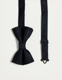 エイソス ASOS DESIGN satin bow tie in black メンズ