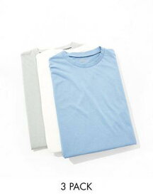 エイソス ASOS DESIGN 3 pack crew neck short sleeved t-shirts in multiple colours メンズ