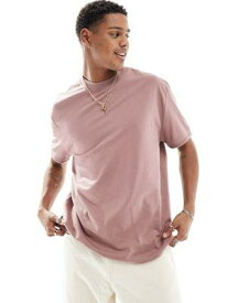 エイソス ASOS DESIGN relaxed fit t-shirt in pink メンズ