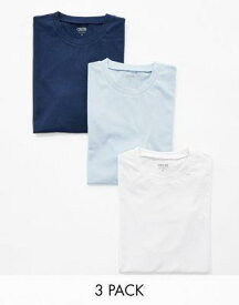 エイソス ASOS DESIGN 3 pack t-shirt in multiple colours メンズ
