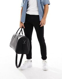 エイソス ASOS DESIGN smart faux leather weekend holdall bag in black メンズ