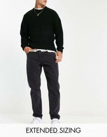 エイソス ASOS DESIGN tapered jeans in washed black メンズ