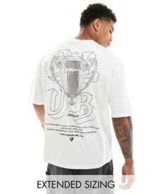 エイソス ASOS DESIGN oversized t-shirt in white with trophy back print メンズ