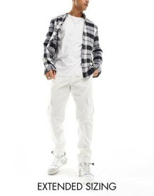 エイソス ASOS DESIGN tapered cargo trouser in white メンズ