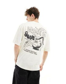 エイソス ASOS DESIGN oversized t-shirt in off white with back skate print メンズ