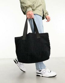 エイソス ASOS DESIGN cord tote bag in black メンズ