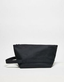 エイソス ASOS DESIGN large wash bag with clip sides in black メンズ