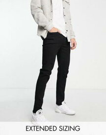 エイソス ASOS DESIGN tapered jeans in black メンズ