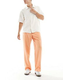 エイソス ASOS DESIGN smart vintage flare trousers in orange メンズ