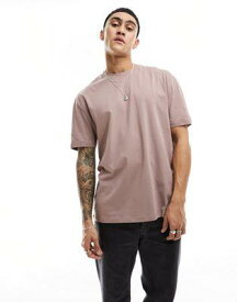 エイソス ASOS DESIGN relaxed fit crew neck t-shirt in dusty pink メンズ